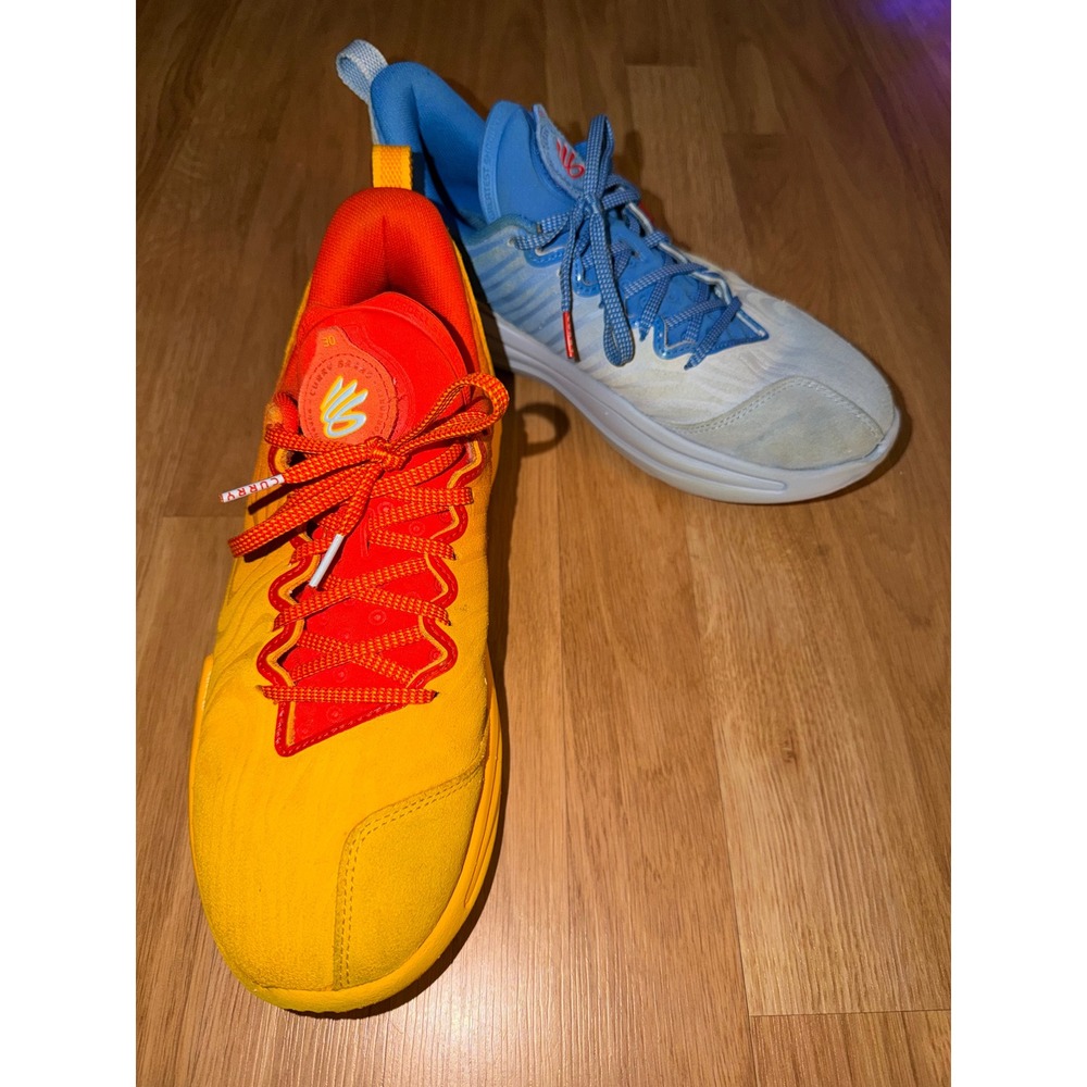 Under Armour Mismatched Curry Flow 12 What The Bay Men's 10.5 Basketball Shoes - Picture 2 of 6
